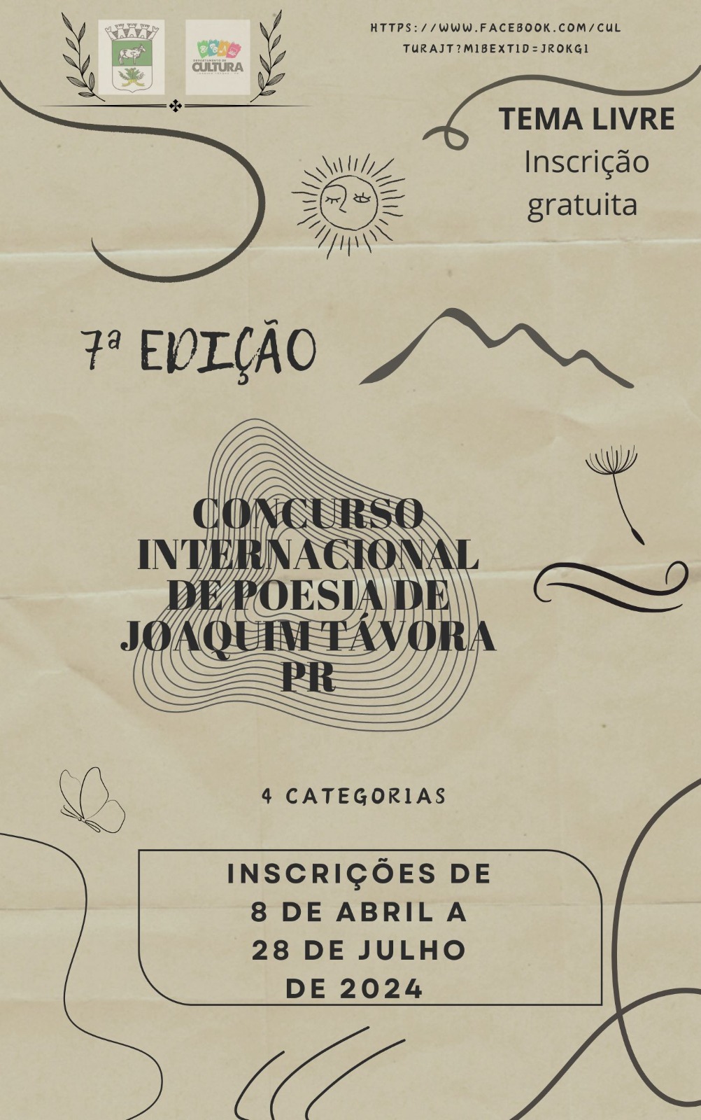 No momento você está vendo Edital: VII Concurso Internacional de Poesia de Joaquim Távora
